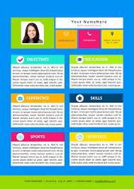 Resume templates for every walk of life. My First Resume Template For Kids