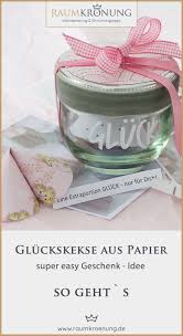 Schnelle Geschenkidee Oder Tischdeko Zur Hochzeit Gluckskekse Aus Papier Basteln Glucks Keks Selbstgemachte Geschenke Schnell Und Gluckskekse