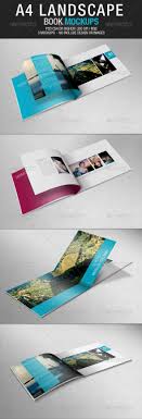 A4 Landscape Book Mockups Print Mockup Mockup Mockup Photoshop