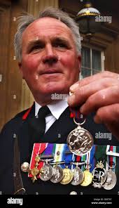 Who received a george medal hi-res stock photography and images