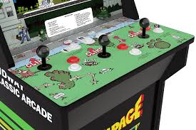 Full size 22 lcd screen, two sets of buttons and two classic cherry ball joysticks, and 60 games. Rampage Arcade Machine Arcade1up 4ft Walmart Com Walmart Com