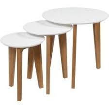 Ac Design Abin Beistelltisch Set 3 Tlg Weiss Eiche In 2020 Couchtisch Sets Couchtisch Set Wohnzimmertische