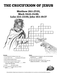 The Crucifixion Of Jesus Bible Crossword For Kids Bible Activities For Kids Sunday School Bible For Kids