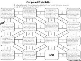 • students will calculate probabilities of compound events. Compound Probability Mazes By Math Is Funtastic Tpt