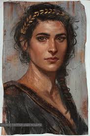 Check out this digital fan art of Kassandra from #AssassinsCreedOdyssey!  It'd look perfect hung up in her Kephallonian home 🏛