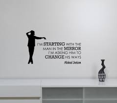 Buy Michael Jackson Quote Wall Decal Inspirational Saying Sticker Vinyl Lettering King Of Pop Dancer Silhouette Motivational Words Art Inspire Decorations For Home Room Bedroom Musical Decor Jq1 Online At Low Prices