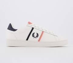 Fred perry men's kingston suede. Fred Perry Spencer Trainers Snow White Peach Navy Sneaker Damen
