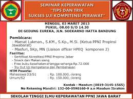 Check spelling or type a new query. Seminar Tips Dan Trik Sukses Uji Kompetensi Perawat Publicaciones Facebook