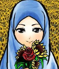Anak gambar laki2, anak gambar prempuan. Gambar Kartun Muslimah Pakai Kacamata