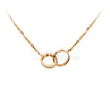 Replica Cartier Classic 1 Ring With Diamonds 18k Pink Gold Necklace 1 1 High Quality Cartier Necklace Cartier Necklace Love Necklace Pink Gold Necklace