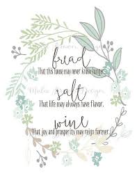 Diy housewarming gift basket printable, new home blessing print, bread wine salt honey olive oil can. Bread Wine Salt Housewarming Its A Wonderful Life Bread Poster