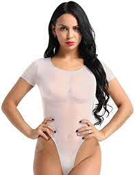 4,2 sur 5 étoiles 639. Freebily Femmes Lingerie Transparent Teddy Body Thongs Mesh Combinaison Manches Courtes Bikini Maillot De Bain High Cut Bodysuit De Bain Blanc Taille Unique Amazon Fr Vetements Et Accessoires