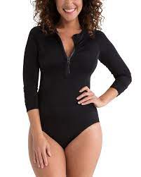 Long Sleeve One Piece Swim Active Long Sleeve Bathing Suit Fashion Long Sleeve Swimsuit