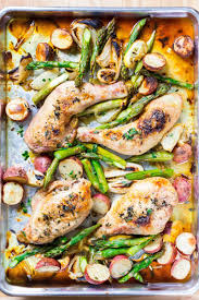 Sheet Pan Chicken With Asparagus And Potatoes Recipe Simplyrecipes Com Recipe Sheet Pan Meals Chicken Pan Chicken Chicken Asparagus