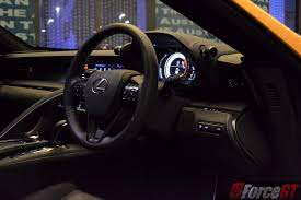 At night, a hidden light glows beneath the door's metal trim, further emphasizing curvature. 2017 Lexus Lc 500 Review A Week With The Flagship Coupe Forcegt Com