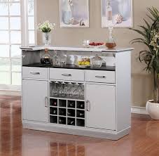 Frame materials consisting of solids and veneers are combined to create a strong and beautiful collection. Cm3452bt Alena Silver Finish Wood Bar Table Server With Wine Racks And Touch Lighting
