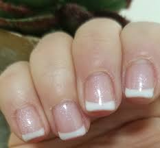 Nice Short Gel French Manicure Love The Touch Of Sparkle In The