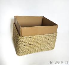 So, let's make a bow out of rope. Diy Rope Basket Out Of Cardboard Box Craftsy Hacks