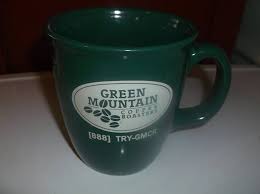 Large coffee mug choose blue, green, pink or purple. Coffee Mug Cup Green Mountain Coffee Roasters Dark Green Logo Green Mountain Coffee Mountain Coffee Mugs