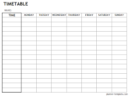 Printable Timetable Template For Kids School Timetable Schedule In 2020 Timetable Template School Timetable School Schedule