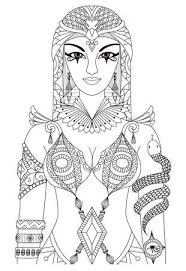 Now you can color them. Cleopatra Queen Of Egypt Design For Coloring Book For Adult Anti Stress Coloring Pages Royalty Free Cliparts Vectors And Stock Illustration Image 51326548