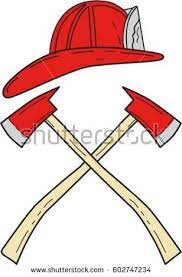Drawing Sketch Style Illustration Of A Fireman Helmet And Two Fire Axe Crossed Set On Isolated White Background Fire Axe Drawing Fireman Helmet Fireman Quilt