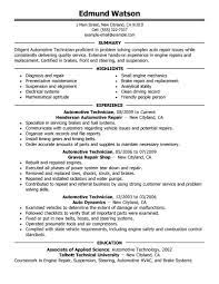 Check out our free, downloadable mechanic resume . Best Automotive Technician Resume Example Livecareer