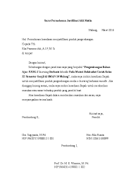 Justifikasi anggaran penelitian (lihat lampiran 3); 16 Contoh Surat Justifikasi