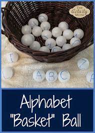 Alphabet Basketball The Activity Mom Kids Learning Activities Alphabet Preschool Preschool Language