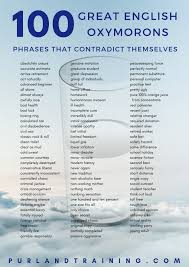 100 Great English Oxymorons Free Infographiclearn English Online For Freepurland Training In 2020 English Vocabulary Words English Vocabulary Learn English Vocabulary