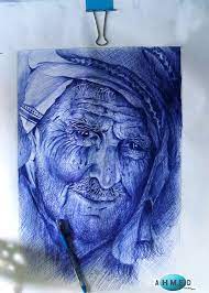 هشاشة الزمن أحمد عياد ابراهيم ballpoint pen art ballpoint pen drawing art painting gallery