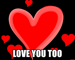 Sending i love you text message with mobile phone. Love You Too Love Hearts With More Love Hearts Meme Generator