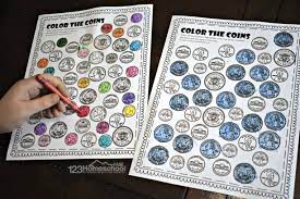 May 13, 2021 · more free printables for mother's day we hope you like our mother's day coloring pages collection. Free Printable Color The Coin Money Worksheets