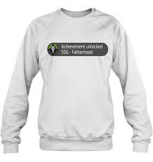 Buy achievement unlocked fatherhood and new character created matching father son shirts: Achievement Unlocked Father Hood