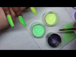 You can have neon yellow nail designs as summer nails. Neon Yellow And Green Ombre Nails Acrylic Nail Tutorial Youtube