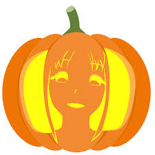 Anime Girl Pumpkin Stencil | Free Printable Paper Сraft Templates