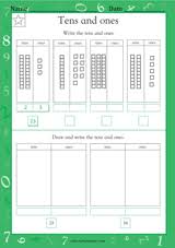What do you want to do? Tens And Ones Ii Math Practice Worksheet Grade 1 Teachervision