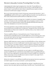 Women S Sexuality Involves Providing Male Turn Ons
