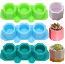 You can plant some colorful succulents on this the simply admirable diy concrete planter for you who prefer the smaller ones. Amazon Com Meimeida 3 Pack Mini Octagon Flower Pot Silicone Molds Succulent Plant Planter Pot Mold Concrete Cement Plaster Molds Silicone Ice Shot Glass Molds Diy Craft Molds For Small Cactus Or