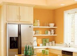orange kitchen walls, kitchen paint