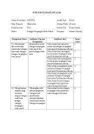 Check spelling or type a new query. Doc Kisi Kisi Tes Hasil Belajar Smp Kelas Vii Kd 3 3 Dan 4 3 Anwaril Hamidy Academia Edu