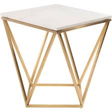 Nuevo Jasmine White Marble And Gold Stainless Steel Side Table 635 Liked On Polyvore Featuring Home Furniture Tables Accent Ta With Images Stainless Steel Side Table