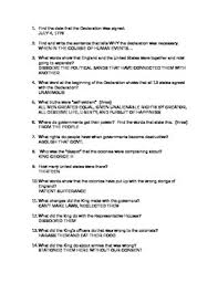 The grievances on this worksheet have been. Declaration Of Independence Primary Source Analysis Scavenger Hunt Worksheet