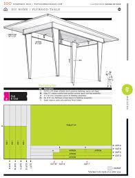 Place bricks, heavy books or comparable weight on top of the plywood with the weight evenly distributed over the surface to ensure a strong and even bond. Plywood Table Plans How To Build A Plywood Table