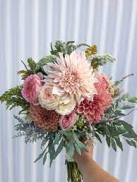 Pretty Dahlia Bouquet By Ivy And Lace Flowers Adelaide Wedding Flowers Www Ivyandlaceflowers Com Dahlias Wedding Prom Flowers Bouquet Dahlia Wedding Bouquets