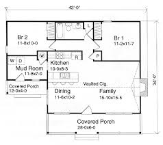 Country Style House Plan 49151 With 2 Bed 1 Bath Small House Floor Plans Country Style House Plans Family House Plans
