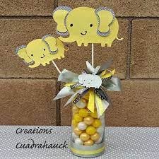 Elephant Yellow And Gray Elephant Baby Shower Elephant Centerpieces Stick Baby Shower Yellow Elephant Baby Shower Theme Elephant Baby Shower Centerpieces