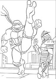Ninja turtle head coloring page 02 01 elias pinterest. Turtle Ninja Fight Coloring Pages Bestappsforkids Com