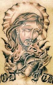 Ilustración del sagrado corazón de jesús creado en illustrator. Jesus And Flaming Heart Tattoo Tattooimages Biz