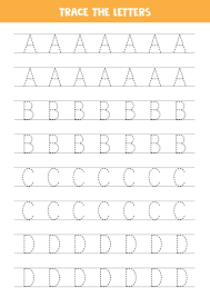 Tracing dotted capital alphabet letters! Tracing Letters Of English Alphabet Writing Practice 2171285 Vector Art At Vecteezy